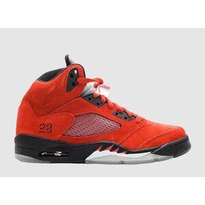 NIKE Men's Air Jordan 5 DMP Raging Bull Red Suede Shoes Size 9.5